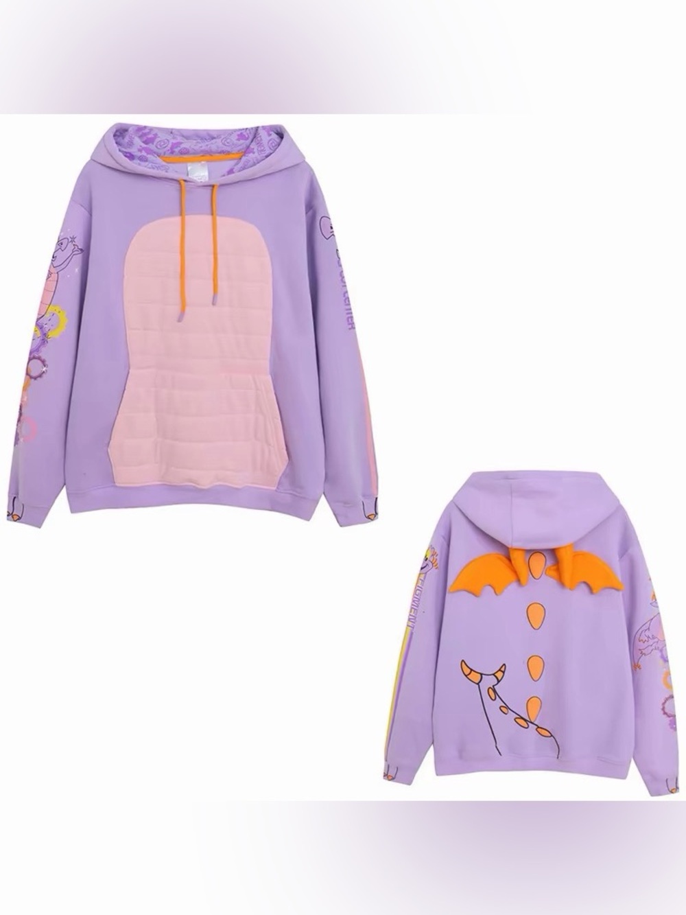 NWT disney WDW epcot figment hoodie - L *small defects*